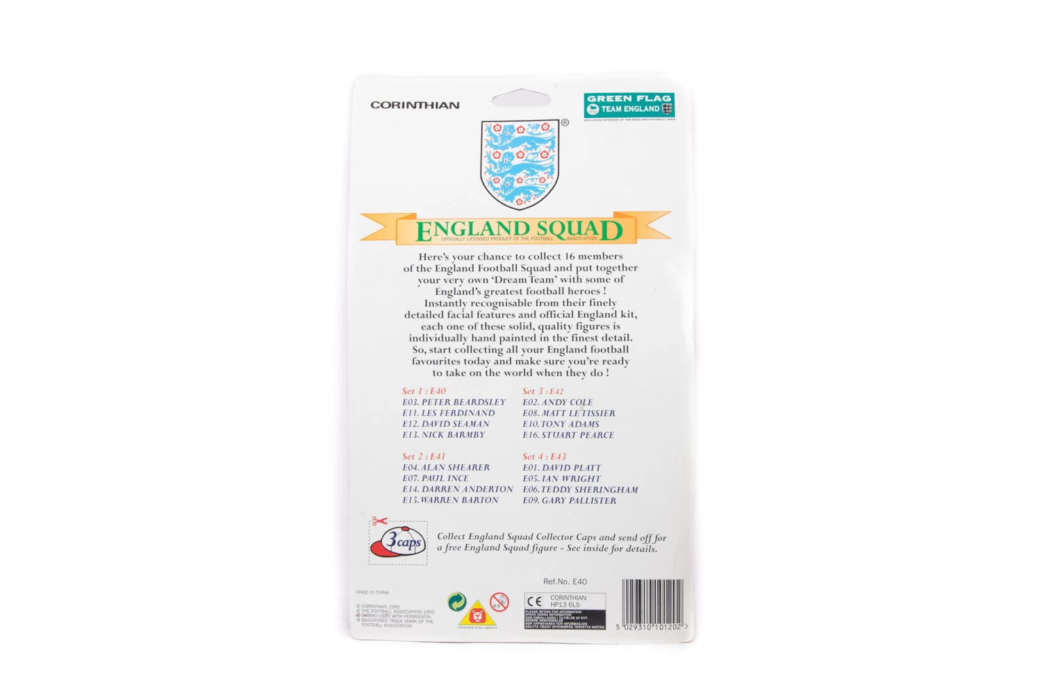1995 Corinthian England Squad – E40 – Peter Beardsley, Les Ferdinand, David Seaman & Nick Barmby 2 1995 Corinthian England Squad – E40 – Peter Beardsley, Les Ferdinand, David Seaman & Nick Barmby - Image 2