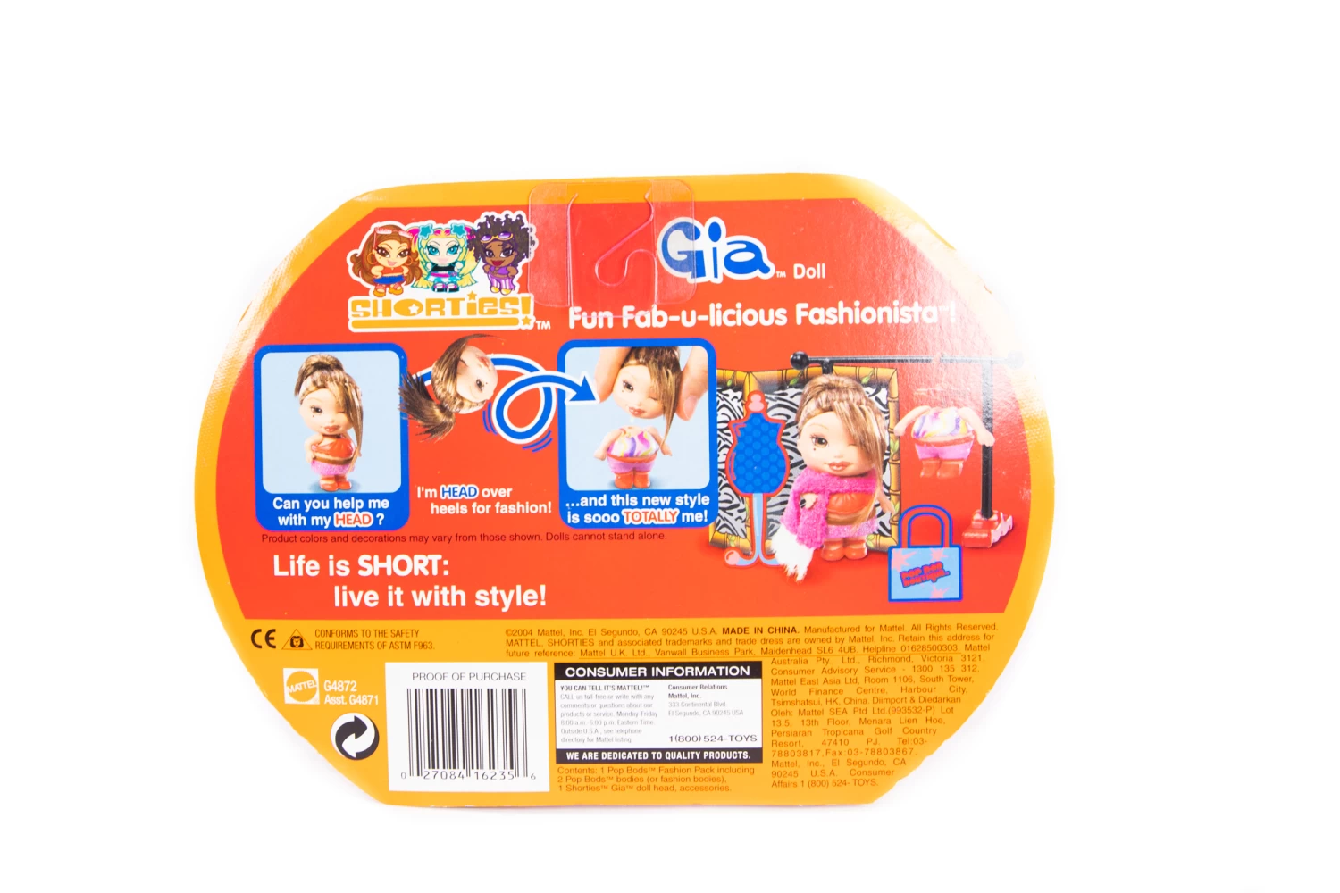 Shorties Doll – Gia Fun-Fab-u-licious Fashionista – 2 Stylin’ Pop Bods 2 Shorties Doll – Gia Fun-Fab-u-licious Fashionista – 2 Stylin’ Pop Bods - Image 2