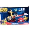 Playskool Star Wars Jedi Force – Luke Skywalker With Speeder Bike (Faulty)