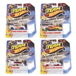 Team Hot Wheels – High Speed Wheels – Hyundai Genesis Coupe, Pro Stock Camaro, Hyperliner & Custom ’12 Ford Mustang