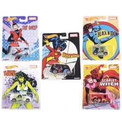 Hot Wheels Set Of 5 Marvel Pop Culture – Female Super Heroes