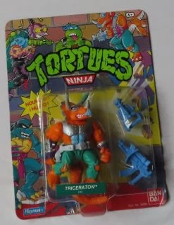Tortues Ninja – Triceraton – Rare Figure By Ban Dai In 1989