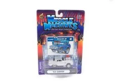 Muscle Machine 1:64 Scale ’63 Plymouth Savoy – GS02-07 (Silver)
