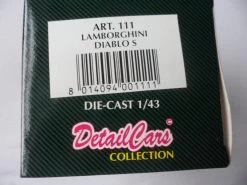 Detail Cars Collection – Art 111 Lamborghini Diablo S – 1/43 Scale -Trendy Toy Store SAM 9874